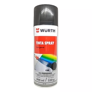 Tinta Spray Preto Brilhante Geral Wurth 400ml