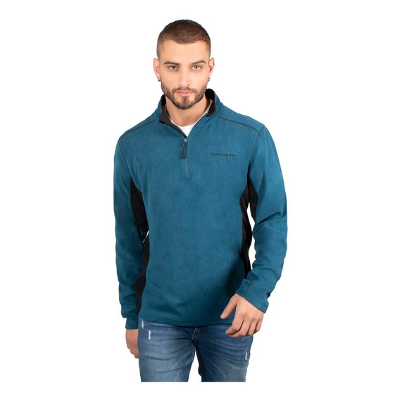 Sudadera Hombre Greenlander Fce8312a Fleece Bicolor Ligero