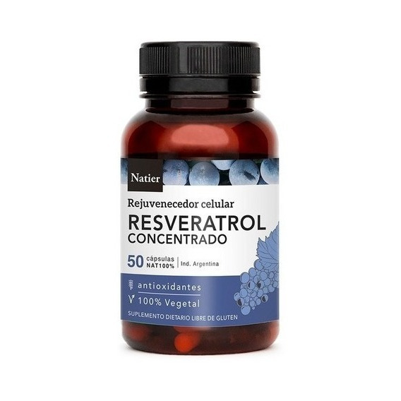 Natier Resveratrol Antioxidante Natural X 50 Cápsulas