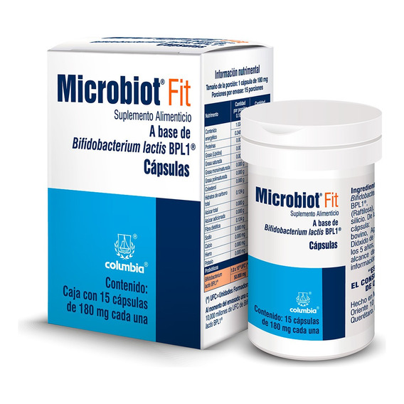 Microbiot Fit 50 Mg Caja Con Frasco Con 15 Cápsulas