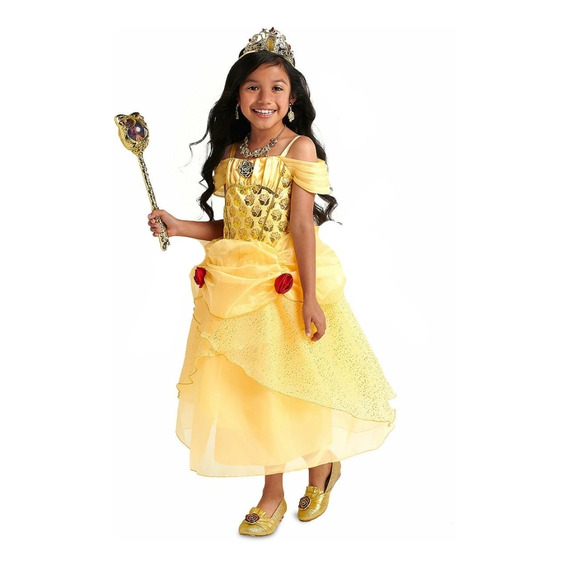 Disfraz Princesa Bella Disney Store Original T3 Y T7-8