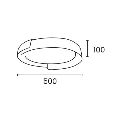 Plafon Led Abuya M Simil Madera 45w Diseño Moderno 50cm Dab