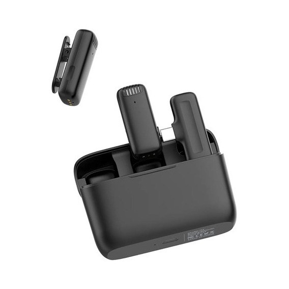 Microfono Profesional Inalámbrico Dual Ulanzi J12 Usb para Iphone Negro