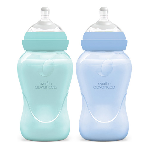 Evenflo Advanced color azul relaxfit set de biberones dos bebe 9oz