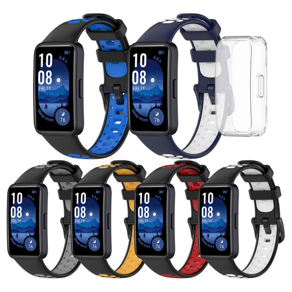 6 Correa Silicon + Tpu Funda Para Huawei Smartwatch Band 9 8