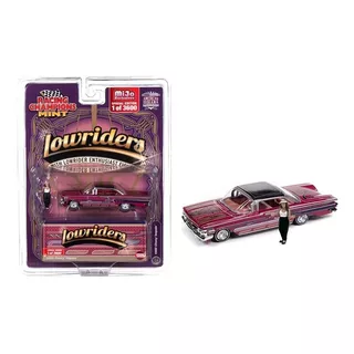 Racing Champions Mint 1960 Chevy Impala Lowriders C/fig 1/64 Color Fucsia