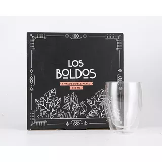 Vaso Doble Pared 350 Ml - Pack De 4 Unidades - Los Boldos