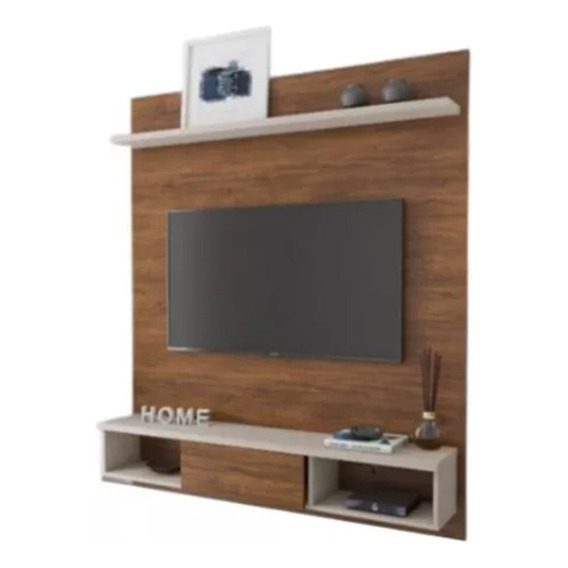 Panel Rack Tv Led Lcd Living Comedor Con Repisa Omega