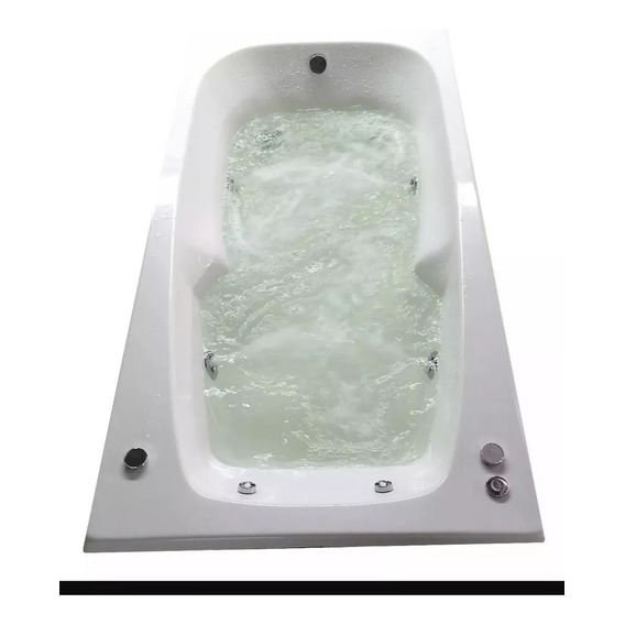 Hidromasaje Jacuzzi Acrílico Blanco Anatomico 180 X 90 8 Jet (6 Laterales + 2 Cervicales) Motor Elektrim 