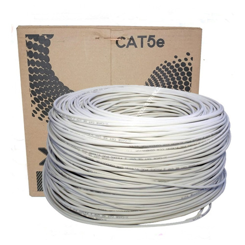 Bobina Cable Utp Cat 5e Blanca 8 Hilos 305m 0.40mm Xcase