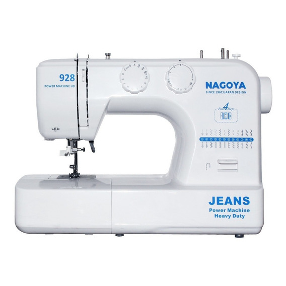 Máquina de coser recta Nagoya 928 portable blanca 220V - 240V