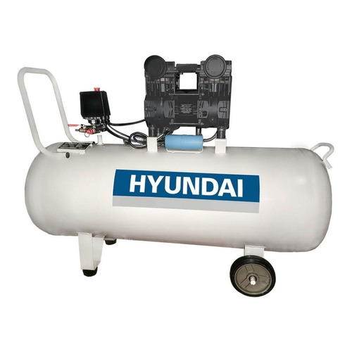 Compresor de aire eléctrico Hyundai HYOC100 monofásico 100L 5.5hp 230V blanco