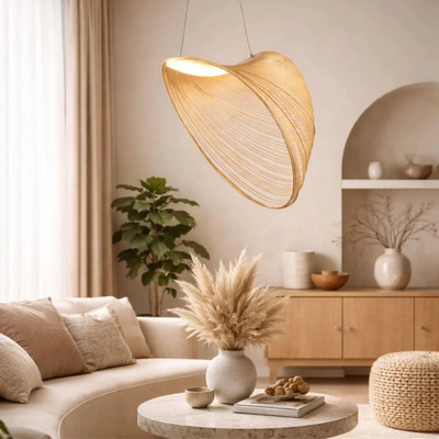 Colgante Harmony L Ø80cm 24w Dimerizable Natural Natural