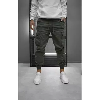 Jogger Cargo Hombre Gabardina Elastizada Colores Milan Bond