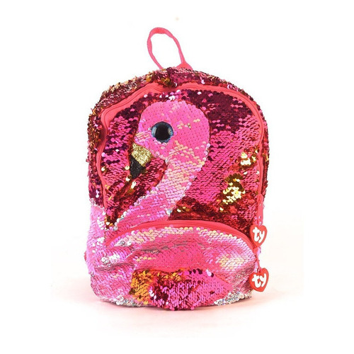 Mochila Ty Animales Lentejuelas Gilda Espalda 10 Color Rosa Diseño De La Tela Polyester