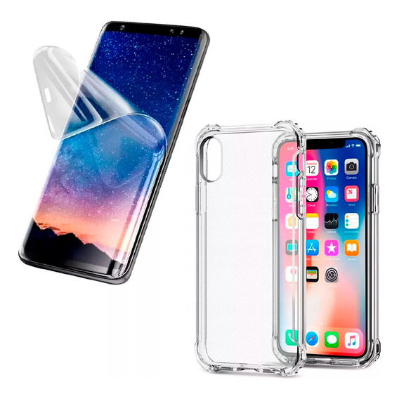 Protector Silicona Tpu Para iPhone + Hidrogel Simil Vidrio®