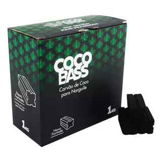 Carvão Para Narguile Retangular Coco Bass - 1kg