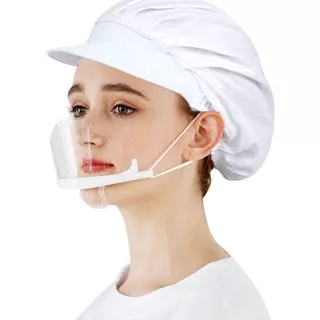 100 Piezas Mascarilla De Plástico Transparente Sin Empaño 