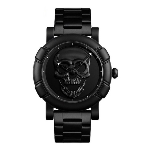 Reloj pulsera Skmei 9178 con correa de acero inoxidable color negro