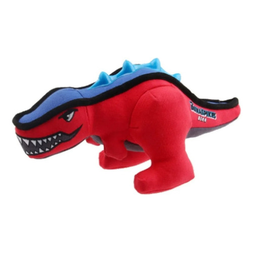Juguete Para Perros Gigwi Duraspikes Dino Extra Durable Color Rojo y azul con gris