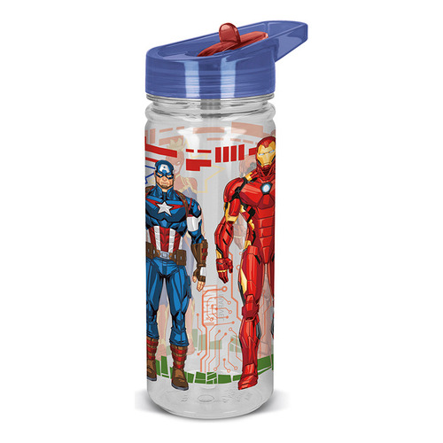 Botella Avengers Tritán 580ml Con Pajita
