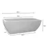 Jardinera Rectangular Moderna 45cm Japi Mármol Moderna