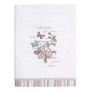 Colección Avanti Linens Butterfly Garden, Toalla De Baño Bor