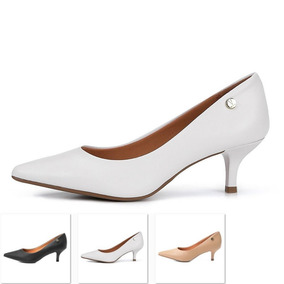scarpin vizzano salto baixo branco