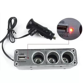 Triple Socket 3 Tomas + Usb 12v - 24v Auto Camion Caseros