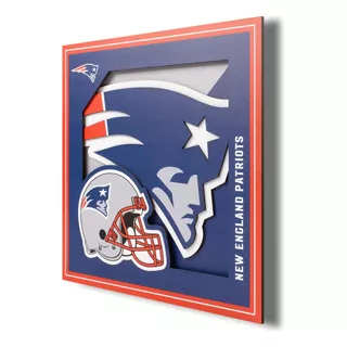 Cuadro Decorativo Nfl 3d Logo Series Patriots