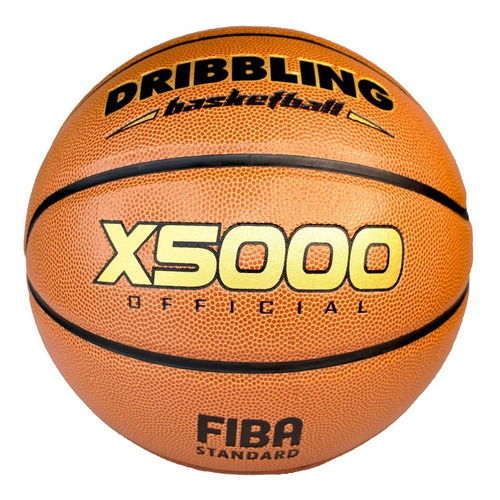 Balón Basketball Basquetbol X5000 N° 7 Drb Cuero Pu Color Naranja oscuro