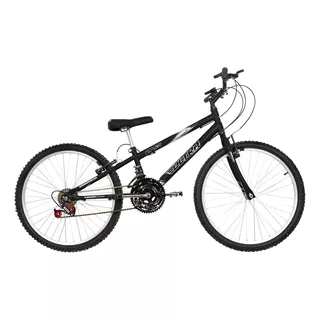 Bicicleta  De Passeio Ultra Bikes Bike Rebaixada Aro 24 18 Marchas Freios V-brakes Cor Cinza-fosco