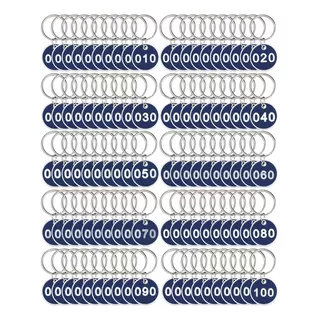 100 Llaveros De Plastico - Etiquetas De Identificación 