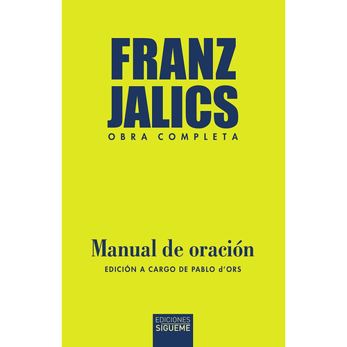 Libro Manual De Oracion - Jalics, Franz