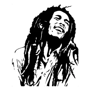 Vinilo Sticker Decorativo Bob Marley Reagae Música