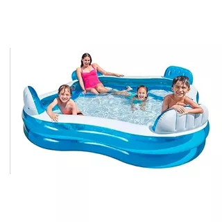 Jacuzzi Familiar Inflable Intex  Piscina Forma Cuadrada 