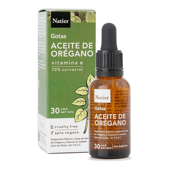 Aceite Esencial De Oregano Natier 30ml 70% Carvacrol