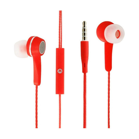 Auricular Motorola Headphones Pace 105 Jack 3.5 Liviano Color Rojo