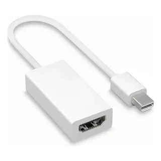 Convertidor Mini Displayport A Hdmi Compatible Mac Macbook Color Blanco