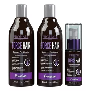 Kit Crescimento Acelerado Fortificante Prohall Force Hair