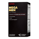 Suplemento Em Cápsulas Gnc Clinically Studied Multivitamin Blend Mega Men Sabor Menta De Vanilla Natural Em Pote 180 Un