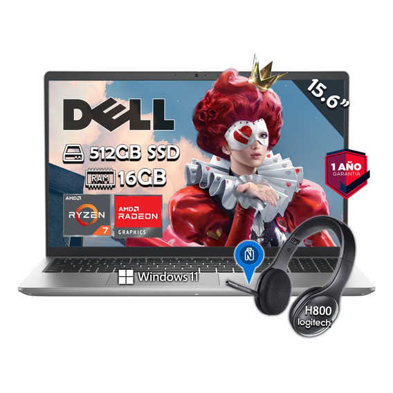 Laptop Dell Inspiron 15 3525 Ryzen 7-5700u 512gb 16gb +kit
