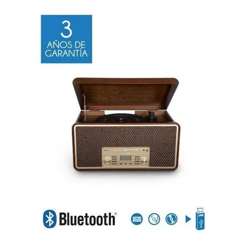 Sistema Nost lgico Misik Usb Tornamesa Bluetooth Mn7910 Color Caf