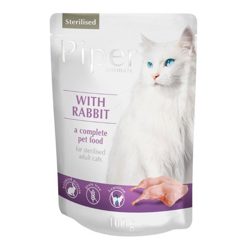 Piper Alimento Húmedo Completo Para Gatos Conejo 100g
