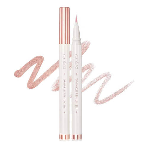 Rom&nd Twinkle Pen Liner 0.5gr Delineador Con Glitter Color 03 Rosy Sparkle