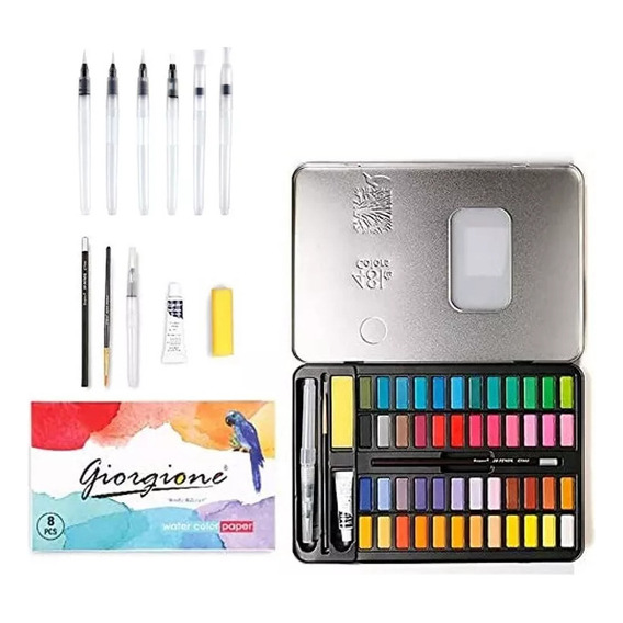 Juego Profesional De Pinturas De Acuarela De 48 Colores