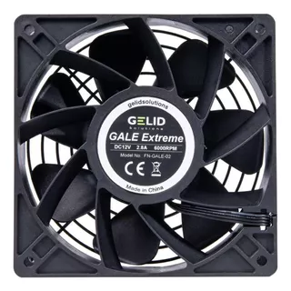 Ventilador Led Gelid Gale Extreme Mining Ruleman 195cfm 6000 Rpm Sem Led