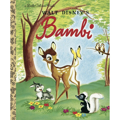 Bambi, De Golden Books. Serie Little Golden Books, Vol. 1a. Editorial Disney Books, Tapa Dura, Edición 1a En Inglés, 2020