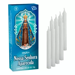 80 Vela Branca Nossa Senhora Aparecida 10 Cxs C/ 8 Un. Cada