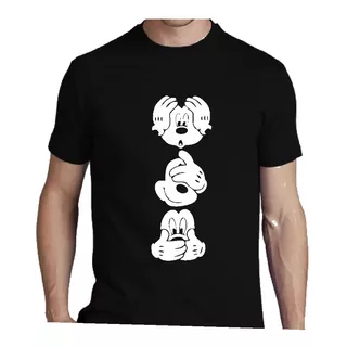 Remera Mickey Mouse Ciego Sordo Y Mudo Disney Dibujos